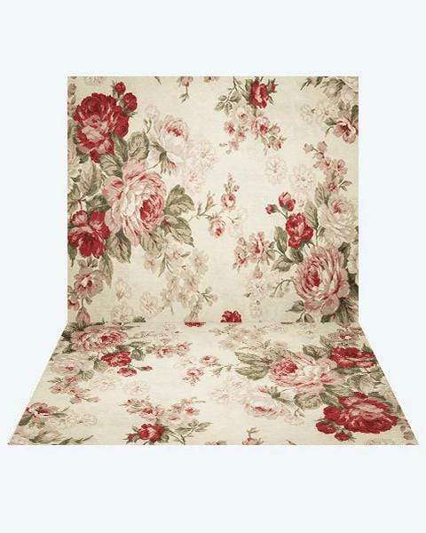 Katebackdrop：Kate Pattern Flower Backdrop+ Pattern Flower Rubber Floor Mat