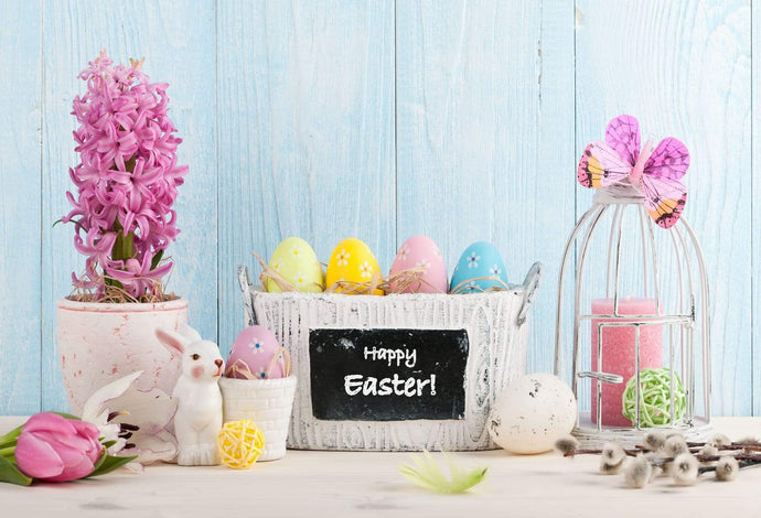 Katebackdrop£ºKate Wood Eggs Description Happy Easter Backdrop Photography