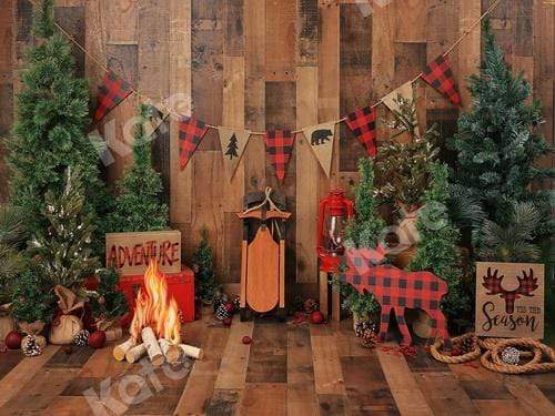 Katebackdrop：Kate Wood Xmas Toy Christmas Backdrop for Photography