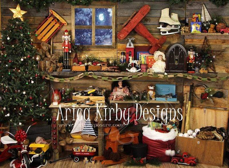 Katebackdrop£ºKate Christmas Santas Workshop Backdrop designed by Arica Kirby