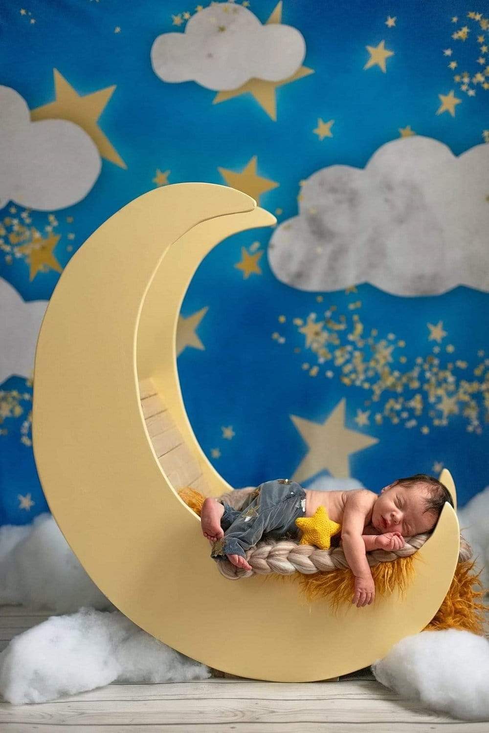 Katebackdrop£ºKate Baby Skies Clouds With Tiny Stars Backdrop for Photography Designed by Mini MakeBelieve