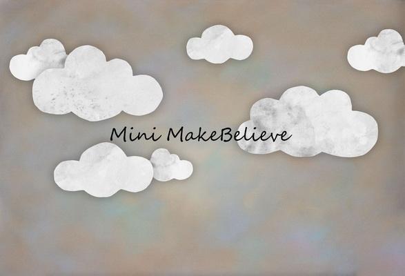 Katebackdrop：Kate Baby Shower Take Flight Clouds Backdrop for Photography Designed by Mini MakeBelieve