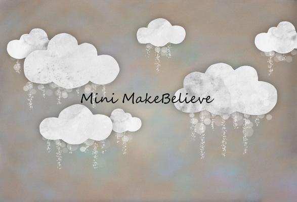 Cargar imagen en el visor de la galería, Katebackdrop£ºKate Baby Shower Take Flight Winter Clouds Backdrop for Photography Designed by Mini MakeBelieve