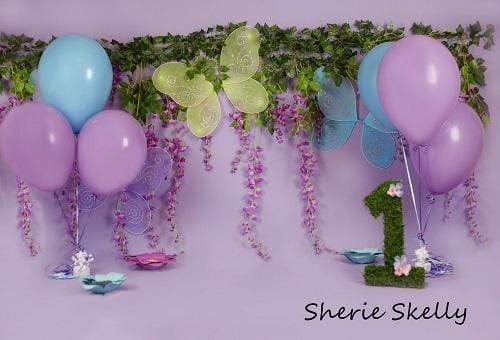 Katebackdrop£ºKate Fairy Garden Birthday Children Backdrop for Photography Designed by Sherie Skelly