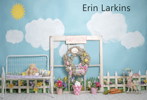 Katebackdrop£ºKate Rabbits Decorations Easter Spring Children Backdrop for Photography Designed by Erin Larkins