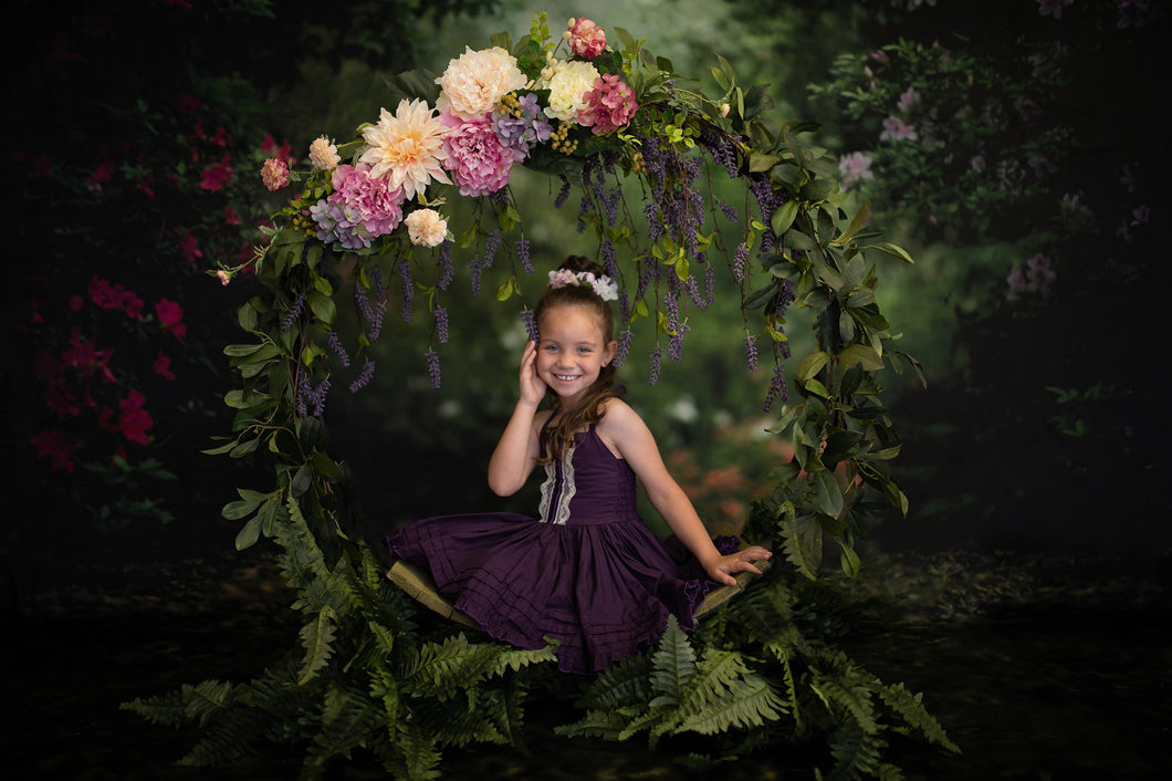 Kate  primavera jardín floral telón de fondo para fotografía bosque niños