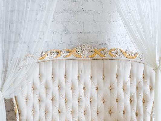 Katebackdrop：Kate White Wall with Curtains  Headboard Backdrop for Photography
