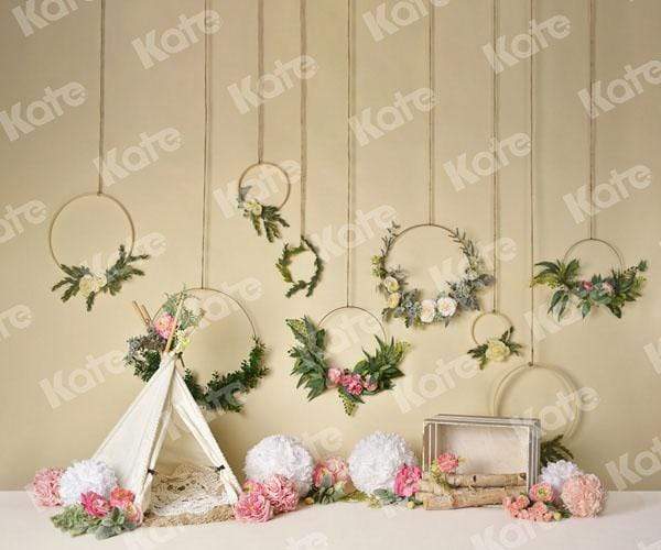 Katebackdrop：Kate Spring Flowers Camping Children Backdrop for Photography Designed by Mandy Ringe Photography