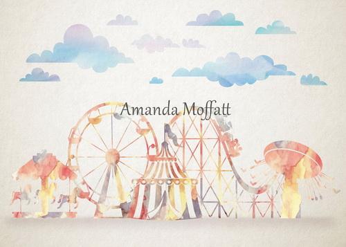 Katebackdrop：Kate Ferris Wheel Merry-go-round  Coaster Circus Park Backdrop for Photography Designed by Amanda Moffatt