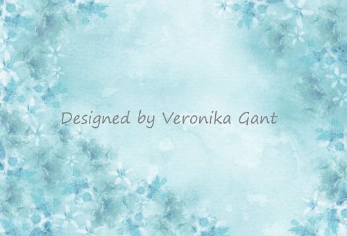 Kate Acuarelas artísticas Flores azules Telón de fondo abstracto diseñado por Veronika Gant
