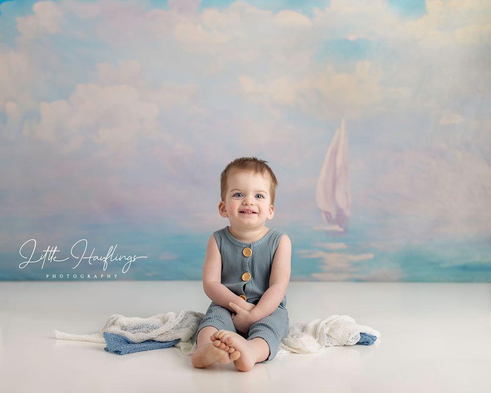 Katebackdrop£ºKate Summer Sea painting Sailboat Backdrop for Photography Designed By Jerry_Sina