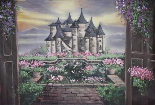 Katebackdrop£ºKate Fairytale Castle Garden Floral Spring/Easter Backdrop for Photography