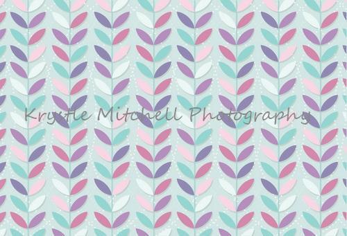 Katebackdrop£ºKate Seamless Leaves Pattern for Girls Backdrop Designed By Krystle Mitchell Photography