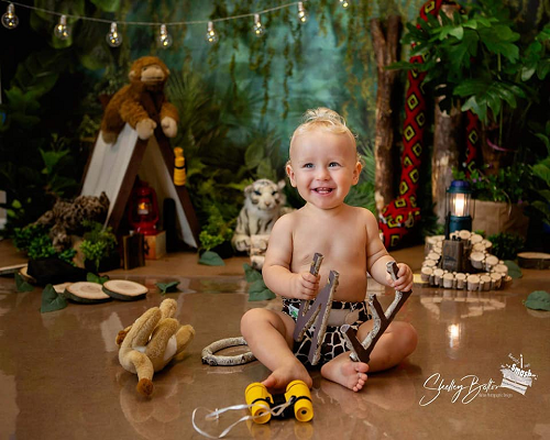 Kate Telón de fondo de la selva cumpleaños bosque niños