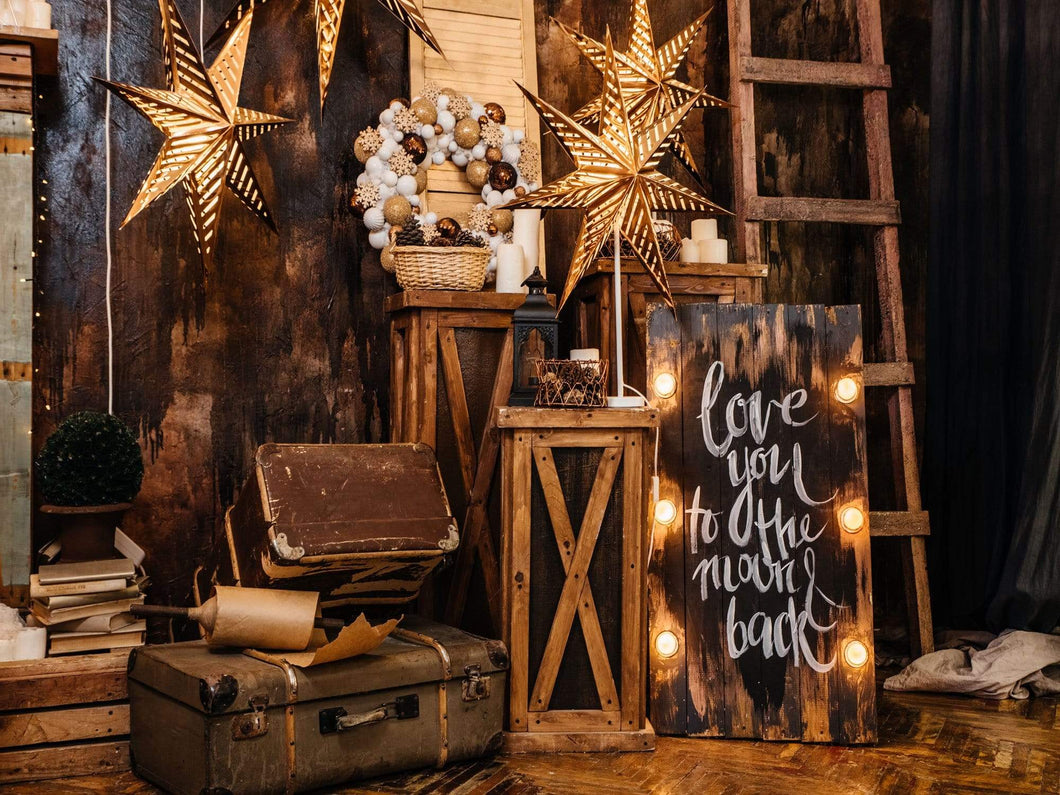 Katebackdrop：Kate Christmas and New Year Decorated Room with Gifts Backdrop