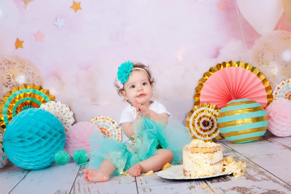 Katebackdrop：Kate Birthday Children Balloons Pink Backdrop Designed By Rose Abbas