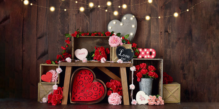 Telón de fondo de las cajas de Kate Valentine diseñado por Mandy Ringe Photography