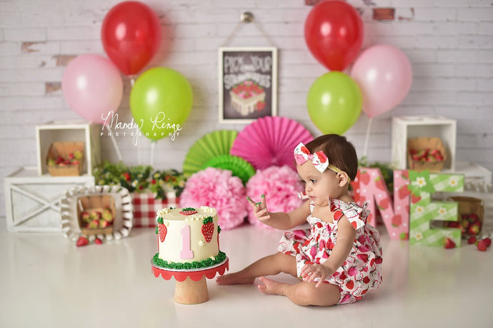Kate Telón de fondo de ladrillo blanco y rojo en mal estado diseñado por Mandy Ringe Photography