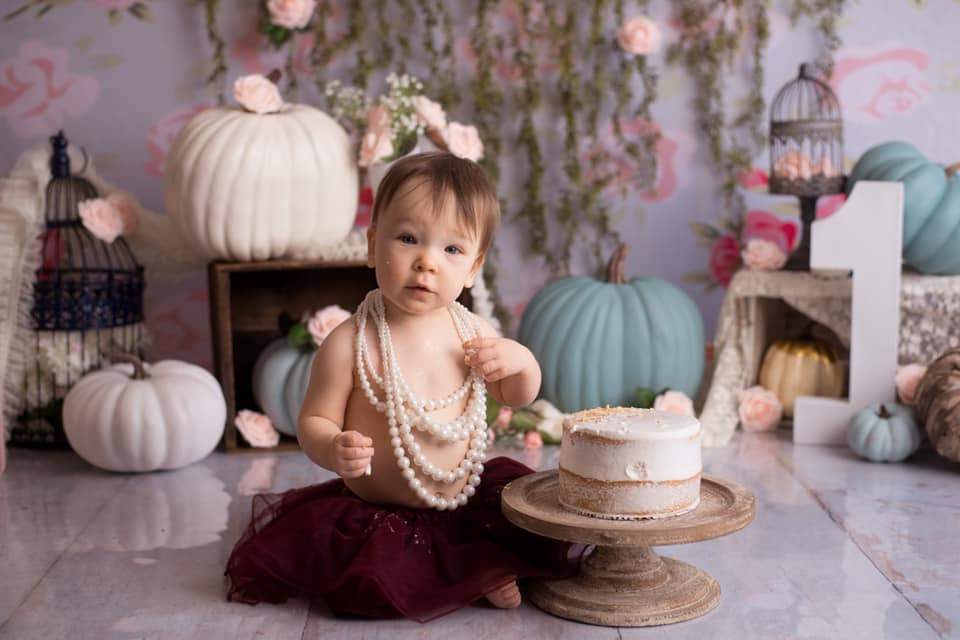 Katebackdrop£ºKate Pretty Pumpkins Children Cake smash Backdrop Designed by Keerstan Jessop