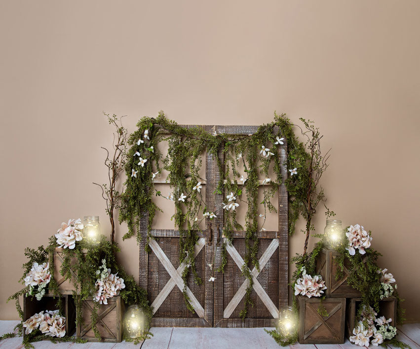 Kate primavera granero puerta señorial telón de fondo diseñado por Megan Leigh Photography