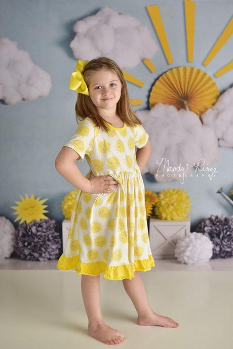 Kate Telón de fondo de girasol sol para niños diseñado por Mandy Ringe Photography