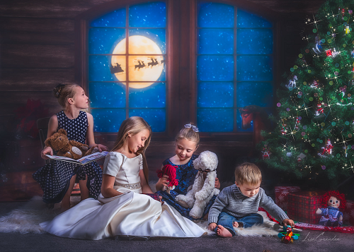 Kate Telón de fondo de árbol de Navidad para fotografía diseñado por Lisa Granden