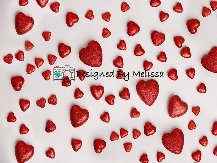 Kate día de San Valentín Corazones rojos Telón de fondo para fotografía diseñado por Melissa King