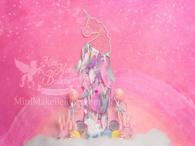 Kate Cake Smash Unicornio Telón de fondo diseñado por Mini MakeBelieve