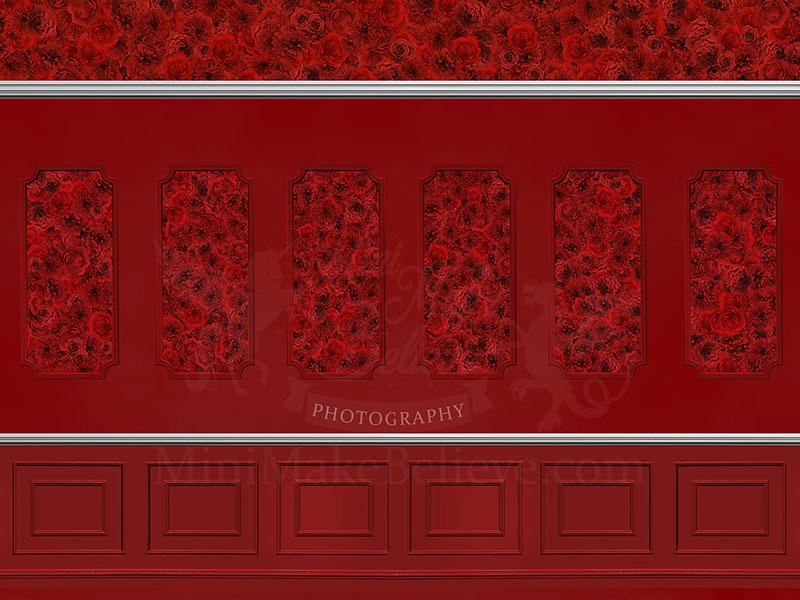 Kate Fondo de pared rojo de San Valentín diseñado por Mini MakeBelieve