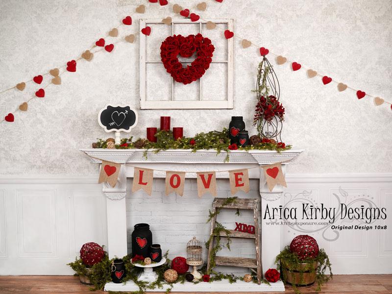 Kate Telón de fondo de amor de San Valentín diseñado por Arica Kirby