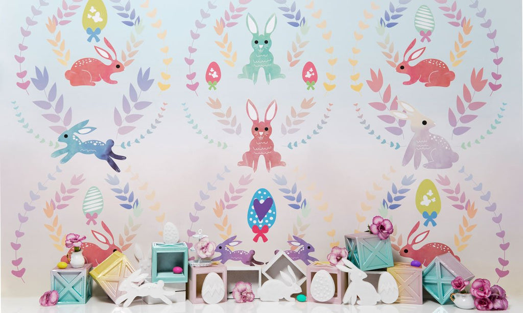 Kate Fondo de Pascua con conejitos diseñado por Mini MakeBelieve