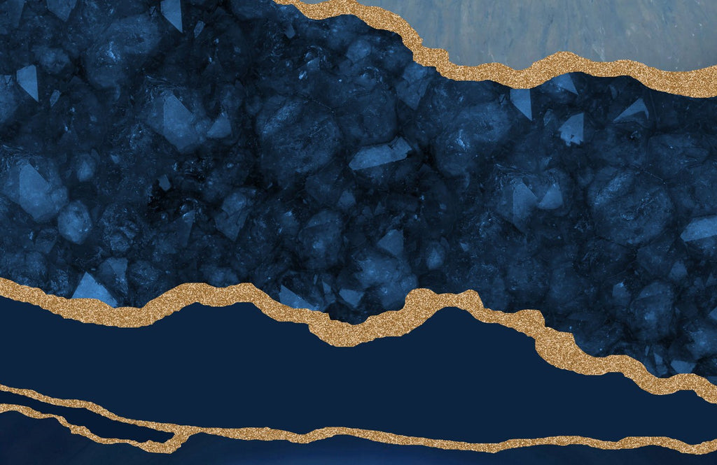 Kate Tapiz Geoda Azul Telón de fondo diseñado por Mini MakeBelieve