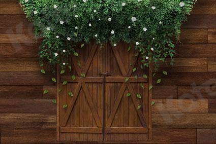 Kate Fondo de vides verdes de la puerta marrón de la granja del día de la madre diseñado por JS Photography