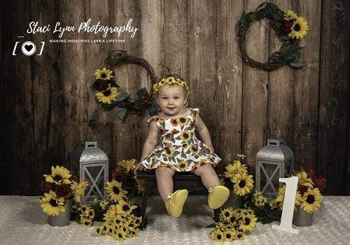Katebackdrop£ºKate Sunflowers Lanterns Backdrop for Photography Designed By Stacilynnphotography