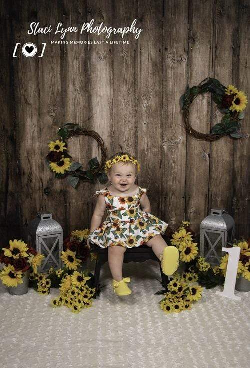 Katebackdrop£ºKate Sunflowers Lanterns Backdrop for Photography Designed By Stacilynnphotography