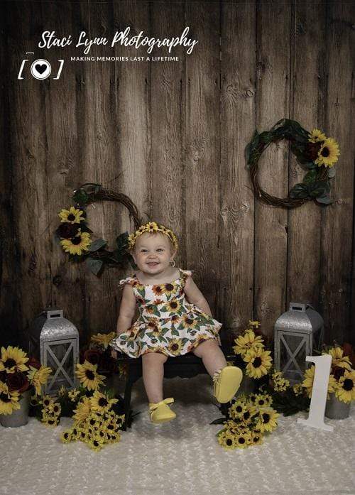 Katebackdrop£ºKate Sunflowers Lanterns Backdrop for Photography Designed By Stacilynnphotography