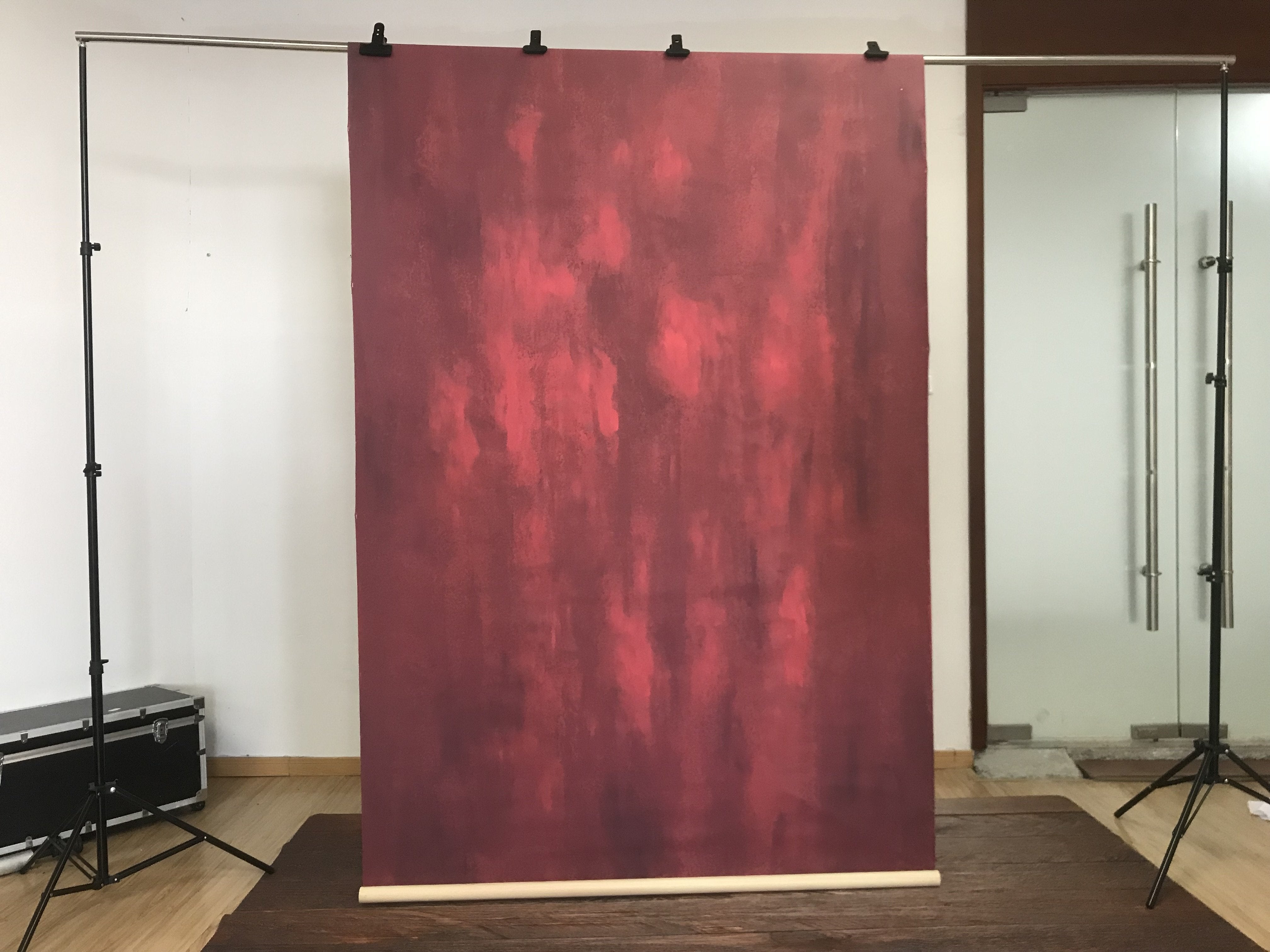 Kate Fondo abstracto de color rojo con textura abstracta pintada a mano