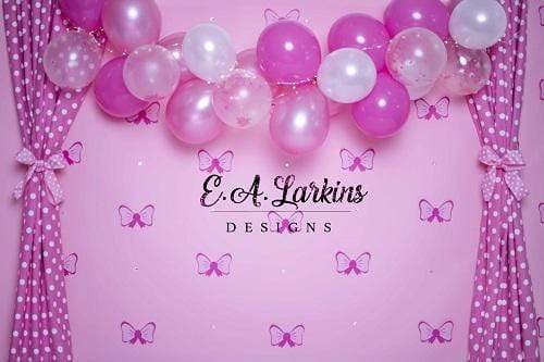 Katebackdrop£ºKate Pink Bows with Balloons Backdrop for Photography Designed By Erin Larkins