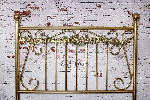 Katebackdrop：Kate Christmas Brass Headboard Backdrop for Photography Designed By Erin Larkins