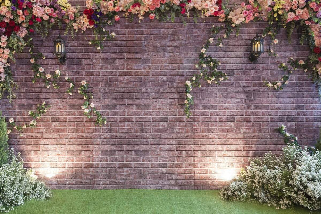 Katebackdrop£ºKate Spring Session Flower Brick Backdrop