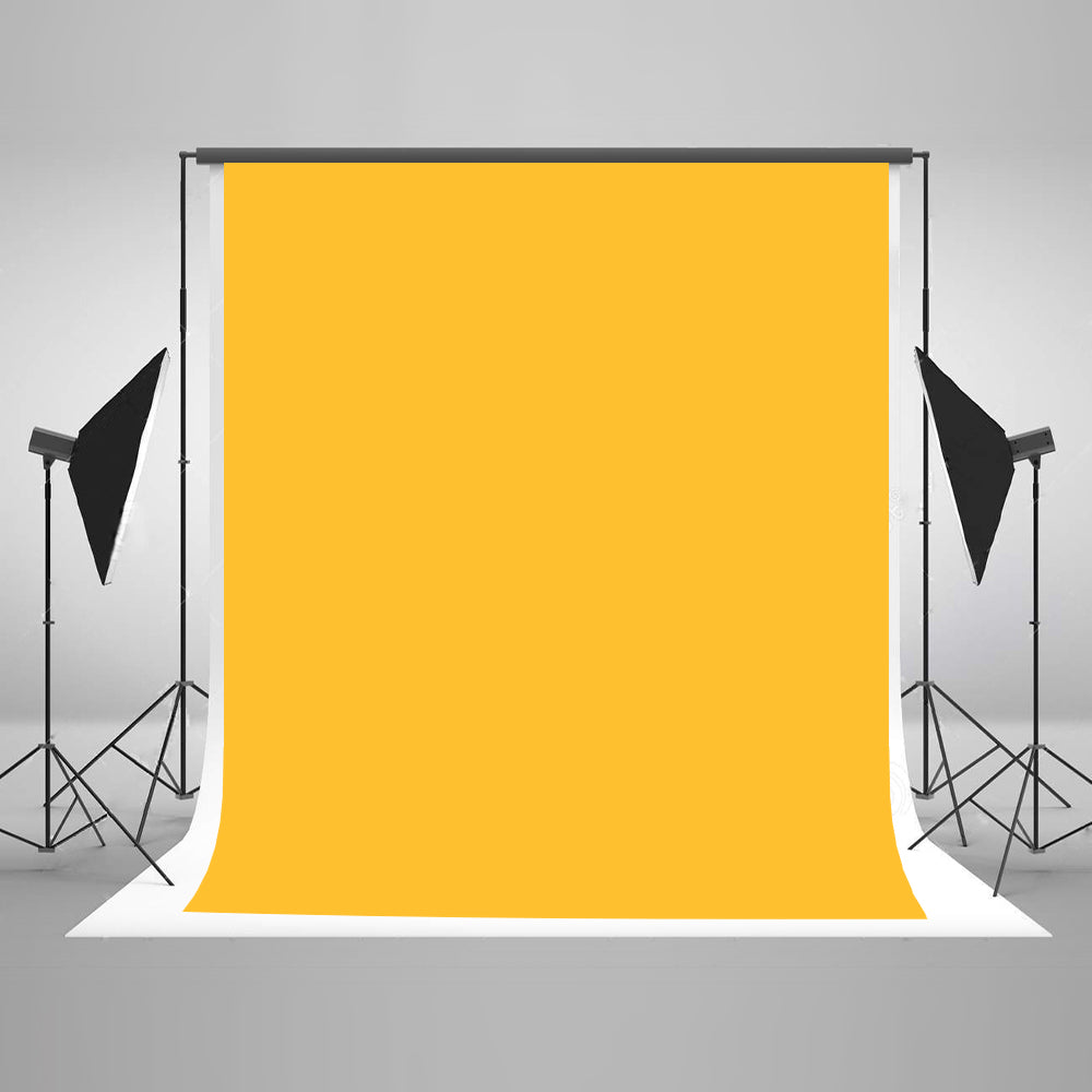 Telón de fondo de tela de fotografía de tela sólida amarilla dorada Kate