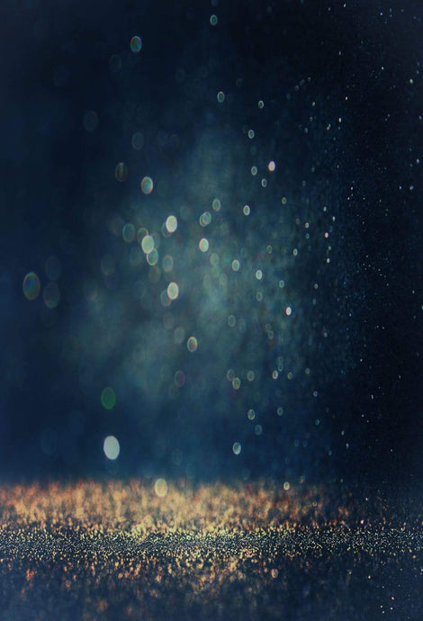 Katebackdrop：Kate Dark Blue Gold Bokeh  Backdrop for Video Studio Youtub