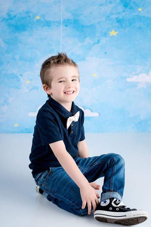 Katebackdrop：Kate Blue Sky and Clouds Children Backdrop for Photography Designed by Amanda Moffatt