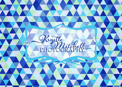 Katebackdrop£ºKate Blue Triangle Seamless Pattern Backdrop Designed By Krystle Mitchell Photography