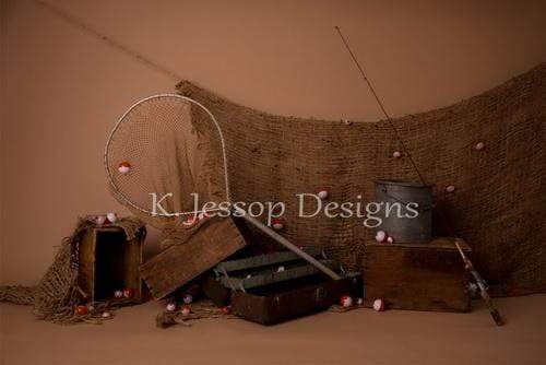 Katebackdrop£ºKate Let's Go Fishing Children Backdrop Designed by Keerstan Jessop