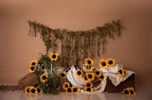 Katebackdrop£ºKate Spring Sunflowers Love Backdrop Designed by Keerstan Jessop