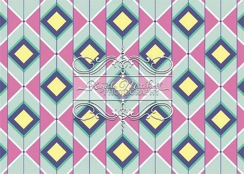 Katebackdrop£ºKate Squared Diamond Colorful Backdrop Designed By Krystle Mitchell Photography