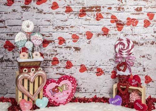 Katebackdrop£ºKate Sweet Candy Valentine's Day Backdrop for Photography Designed by Lisa Olson
