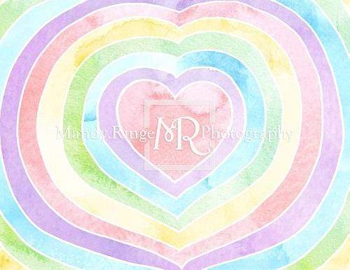 Katebackdrop£ºKate Cake Smash Rainbow Heart Backdrop Designed By Mandy Ringe Photography