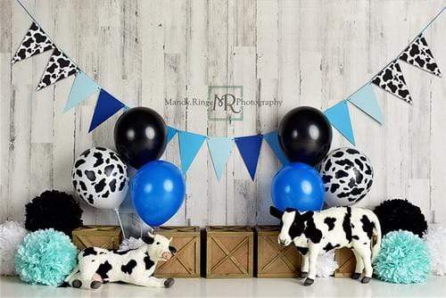 Katebackdrop£ºKate Cow Birthday for Boys Children Backdrop Designed By Mandy Ringe Photography